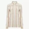 Fitted shirt in crêpon cotton
