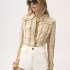 Fitted shirt in crêpon cotton