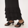 Fluid wide-leg pants in crêpe de chine