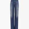 High-rise flare jeans in denim