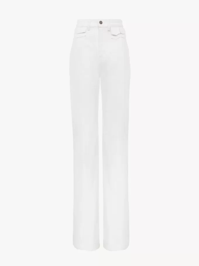 High-rise flare jeans in denim