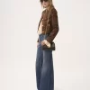 High-rise flare jeans in denim