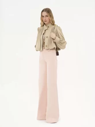 High-rise flare jeans in denim