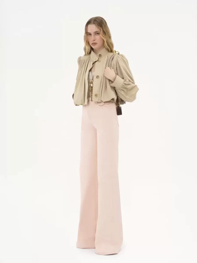 High-rise flare jeans in denim