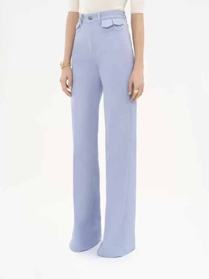 High-rise flare jeans in denim