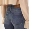 High-rise flare jeans in denim