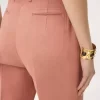 High-rise flared pants in cotton canvas