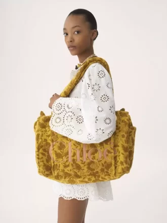 Large Chloé Plage tote bag in jacquard terry