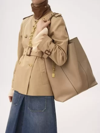 Large Chloé Spin tote bag in grained leather