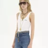 Logo tank top in jersey