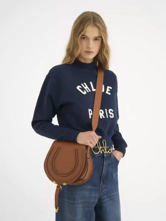Marcie saddle bag in grained leather