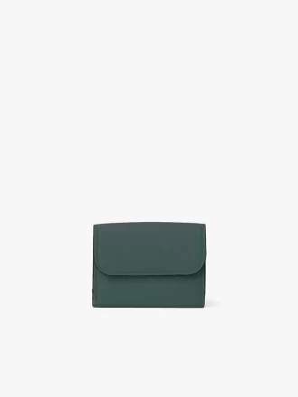 Mini Alphabet tri-fold in grained leather