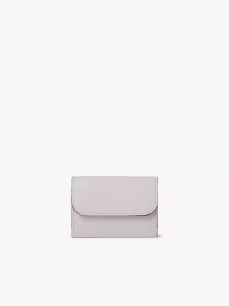 Mini Alphabet tri-fold in grained leather