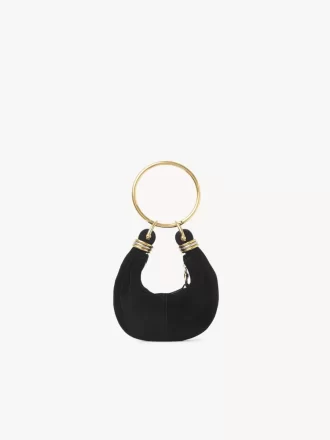 Mini Bracelet Hobo bag in suede leather