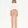 Oversized cropped logo T-shirt in cotton jersey
