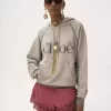 Oversized logo hoodie in a cotton fleece mix