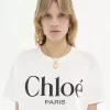Oversized logo T-shirt in cotton jersey