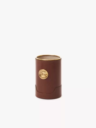 Perfume case in shiny leather