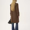 Riding coat in houndstooth wool