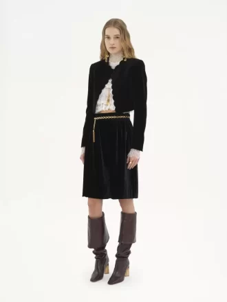 Scalloped Spencer jacket in velvet