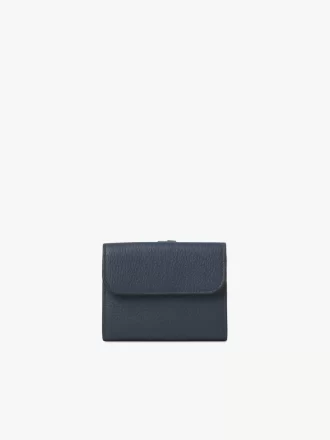 Small Alphabet tri-fold in grained leather