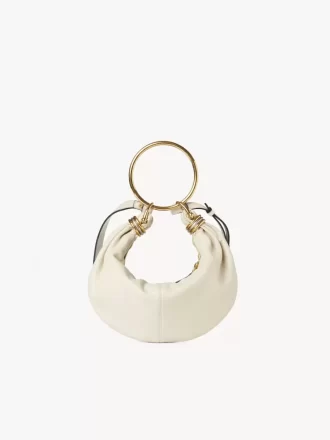 Small Bracelet hobo bag in grained leather