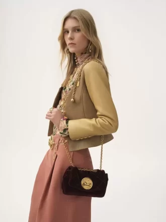 Small Chloé Heritage shoulder bag in velvet