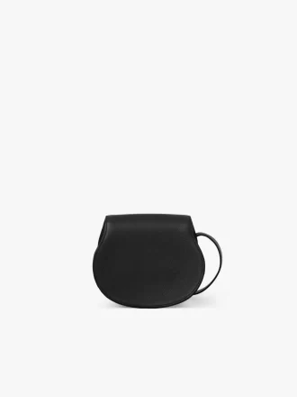 Small Marcie saddle bag in grained leather