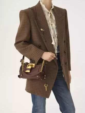 Small Paddington chain bag in grained leather