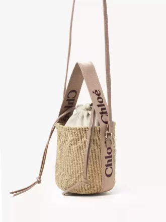 Small Woody basket in natural fibers
