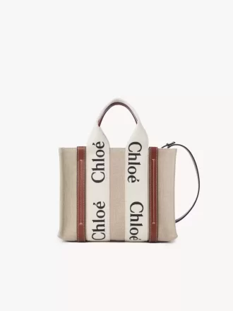 Small Woody tote bag in linen