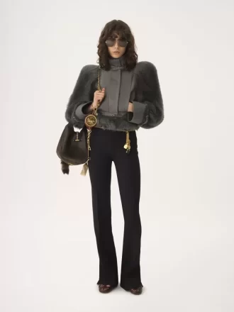 Tailored pants in wool gabardine
